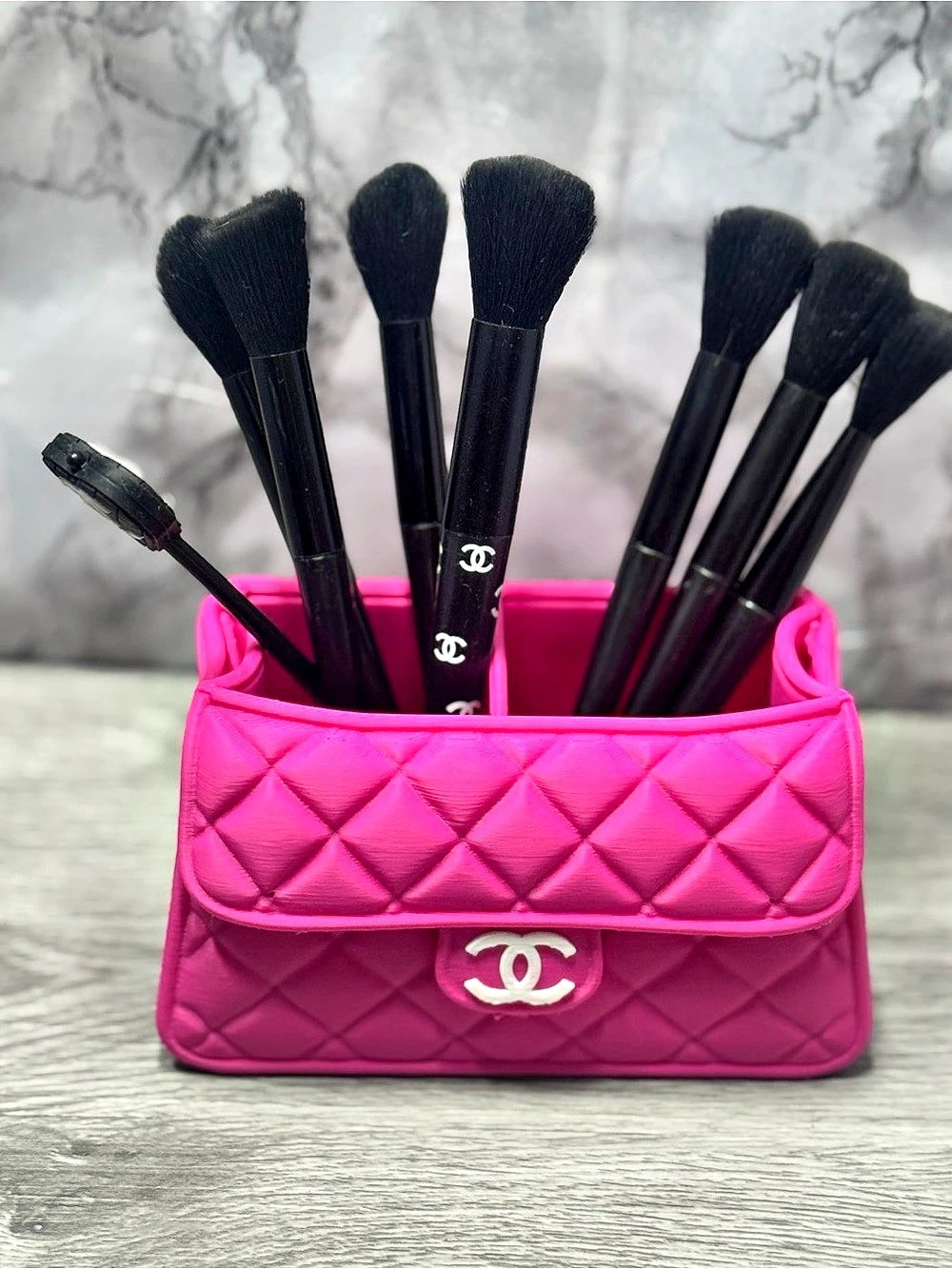 Pink & Black 3D Printed Cosmetic Bag 💕🖤
